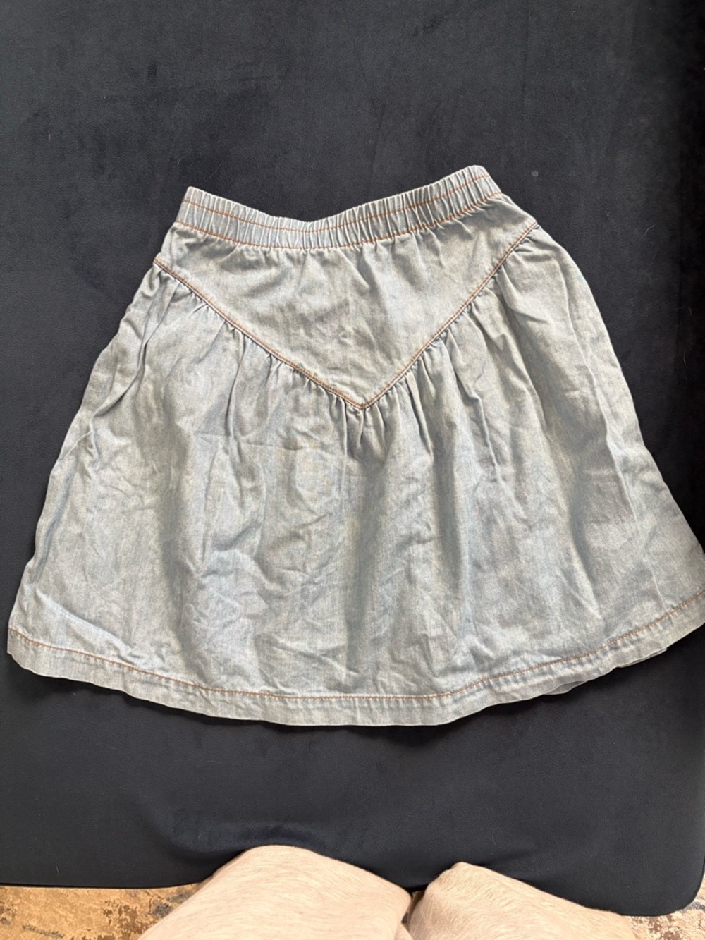 Lil legs girls A line denim style shirt size 6